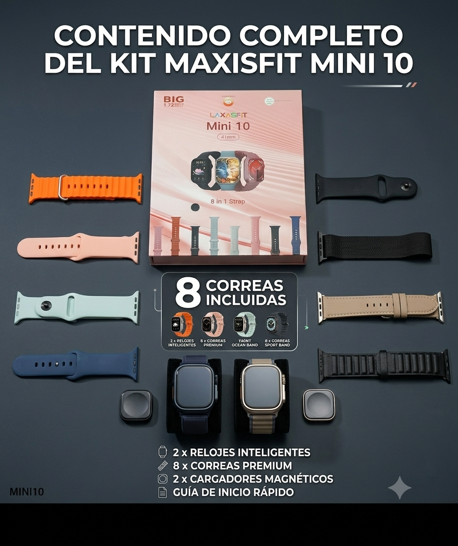Combo Smartwatch 8 en 1 Mini 10