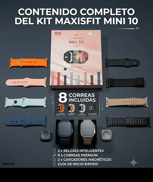 Combo Smartwatch 8 en 1 Mini 10
