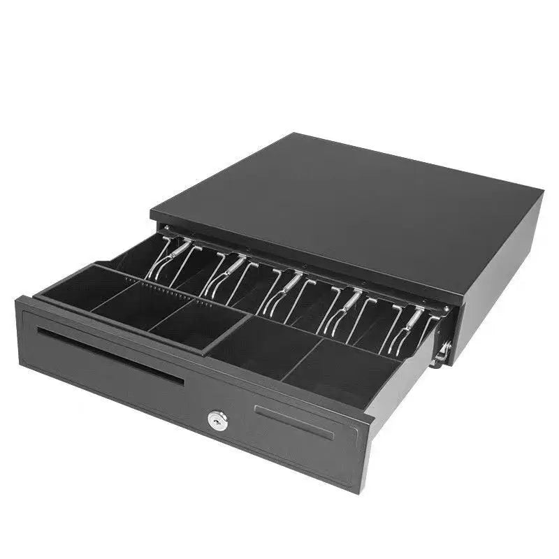 Cajón Monedero Metálico Automático POS (4 Billetes / 8 Monedas - RJ11 / USB)